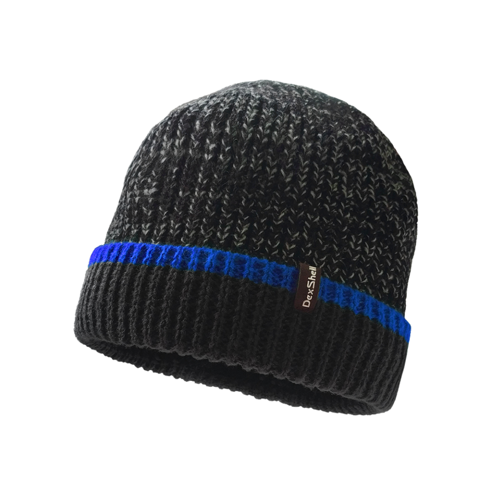 Водонепроницаемая шапка Dexshell Cuffed Beanie черный/cиний L/XL (58-60 см)