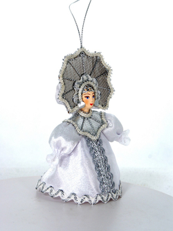 Кукла-подвеска Снежинка-Снегурочка