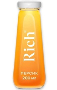 Сок Rich Персик, Glass, 0,2 л.