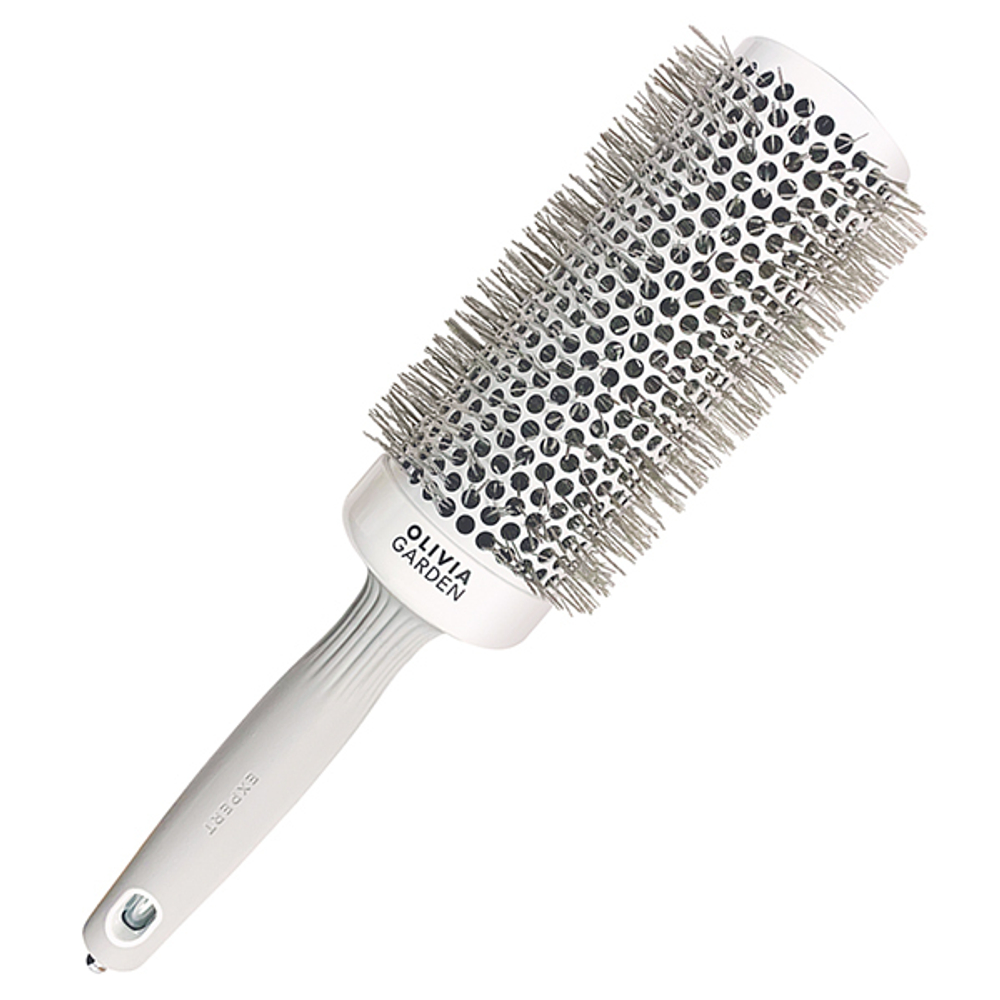 Olivia Garden Термобрашинг EXPERT BLOWOUT SPEED XL Wavy Bristles White&Grey 55 мм Серый