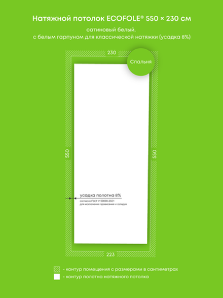 Натяжные потолки: 12.5 м2, 9.9 м2
