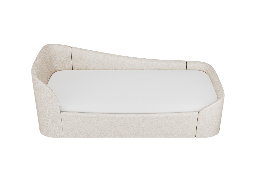 Диван-кровать KIDI Soft с низким изножьем 90*200 см (бежевый, рогожка)