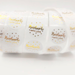 Набор из 500 штук наклеек 3,8 см Handmade with love