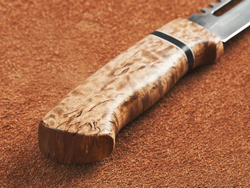 Рыбацкий нож "Барракуда", сталь AUS 8, рукоять стабилизированная карельская береза