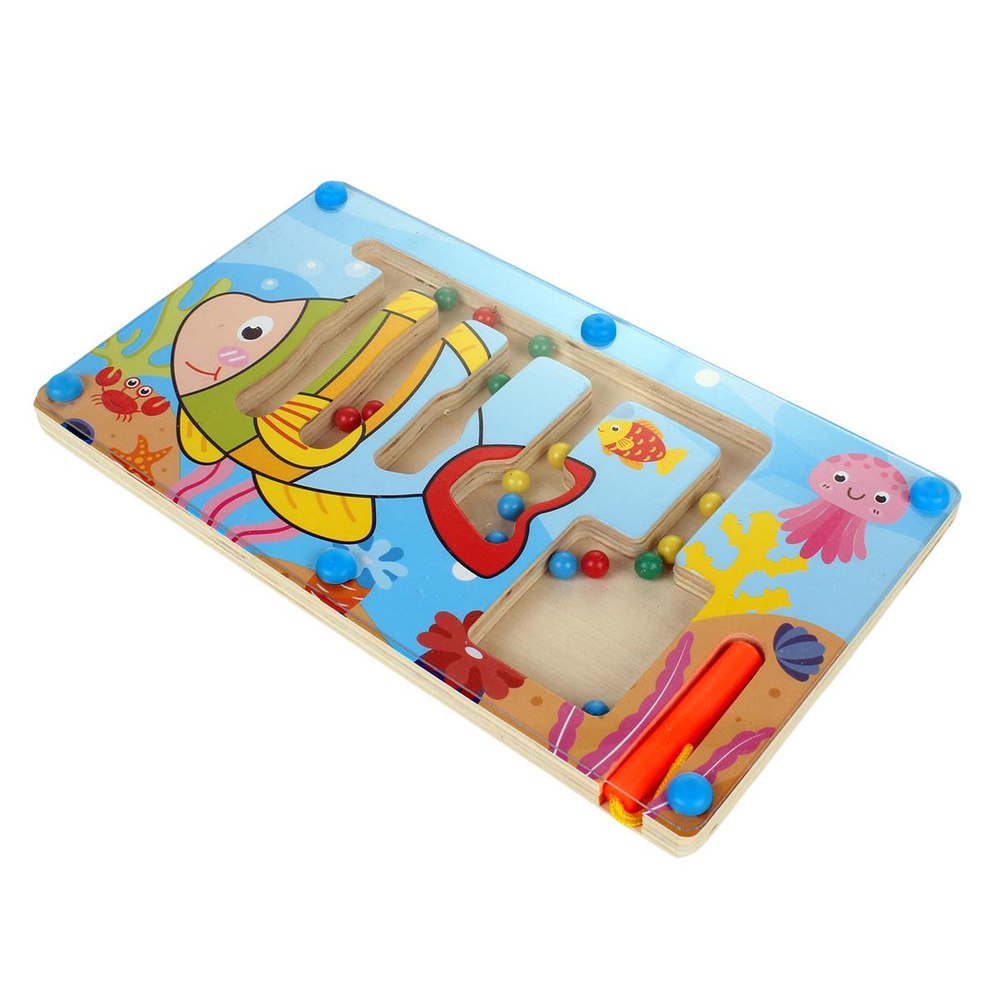 Развивающая игрушка деревянная Лабиринт магнитный в ассортименте мал, C-41911