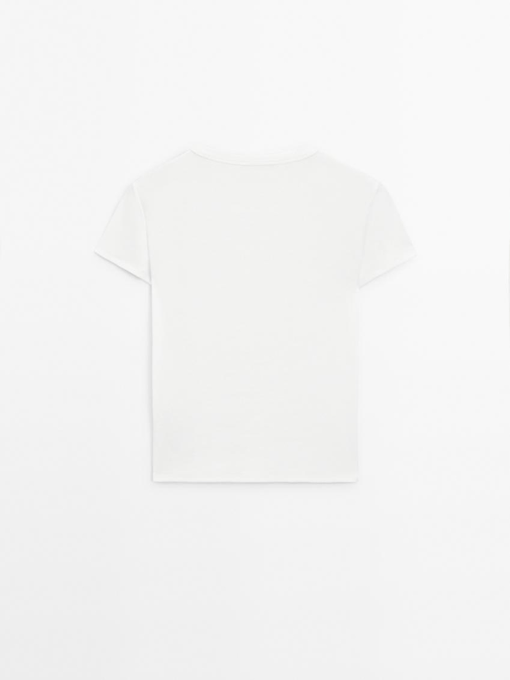 Massimo Dutti Футболка с коротким рукавом, кремовый