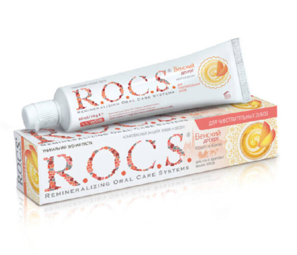 Зубная паста ROCS Венский десерт манго и банан 74 г
