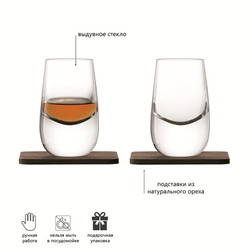 Набор из 2-х стопок на подставках Whisky 80 мл