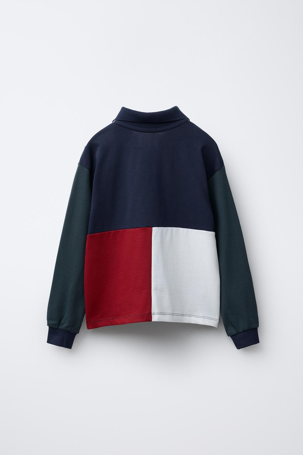 ZARA ПОЛО В СТИЛЕ ПЭЧВОРК, РАЗНОЦВЕТНЫЙ