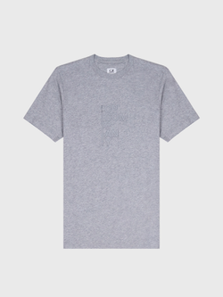 Футболка C.P. Company 30/1 Jersey Vertical Logo Gray