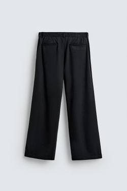 ZARA БРЮКИ RELAXED FIT ИЗ СТРУЯЩЕЙСЯ ТКАНИ, МОРСКОЙ ТЕМНО-СИНИЙ