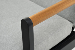 Шезлонг из алюминия MAYA  темный графит