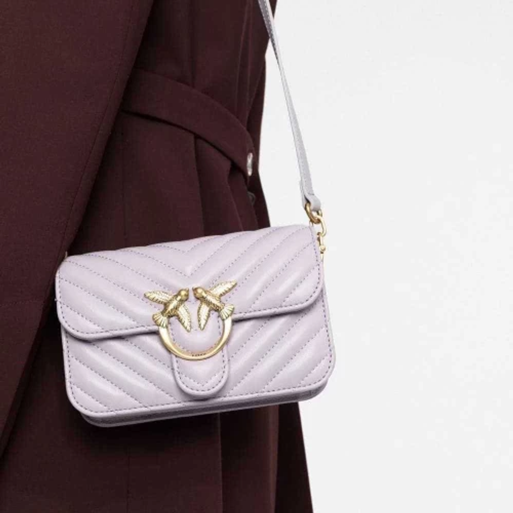 CLASSIC LOVE BAG BELL CHEVRON - pommel grey