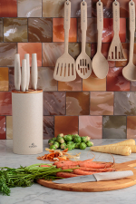 Ложка-шумовка organic бежевая