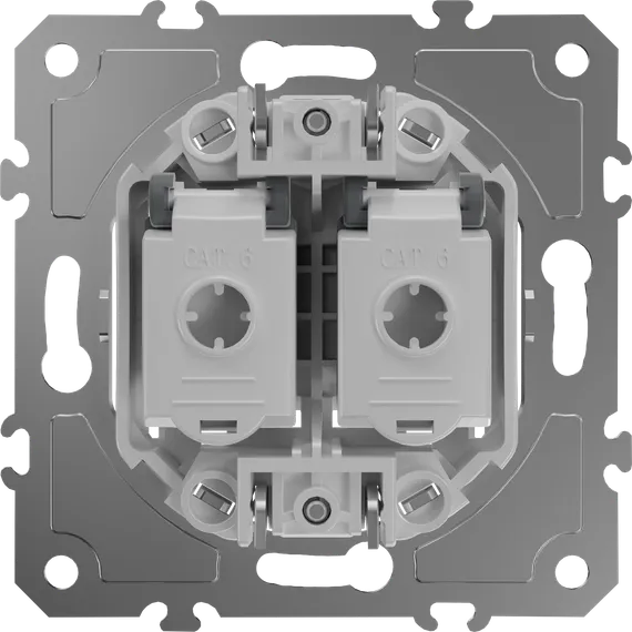 Donel D16 Механизм розетки RJ45 + RJ45 (двойная) cat.6/ClassE-8/8