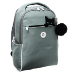 Рюкзак школьный, 39 х 28 х 12,5 см, Grizzly, эргономичная спинка (серый)