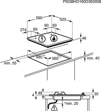 Газовая варочная панель AEG HG 674550 VB