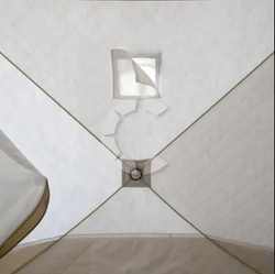 Палатка зимняя куб СЛЕДОПЫТ "PREMIUM" трехслойная 2,4х2,4 м