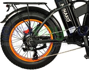 Электровелосипед Minako F10 Pro Dual (полный привод) - Оранжевый обод фото 6