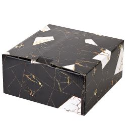 Блюдо 3-х ярусное "Черный  " 25*25*32,5 см (подарочная упаковка)