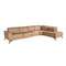 Диван модульный 5-ти местный 6280 с правым шезлонгом из светло-коричневой кожи