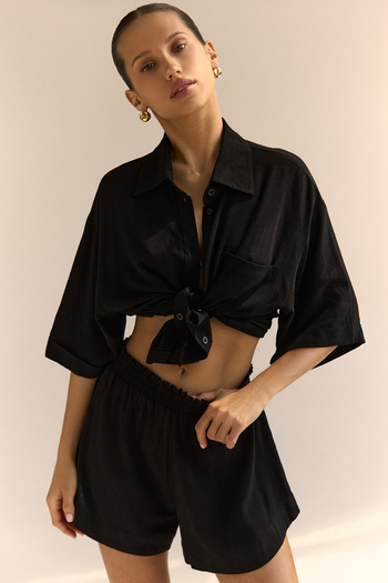 Рубашка с коротким рукавом MYKONOS Чёрный