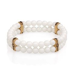 Браслет Всевидящее Око из Бронзы Двойной с керамикой 6 мм