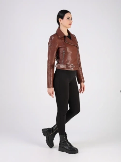 Кожаная куртка демисезонная косуха