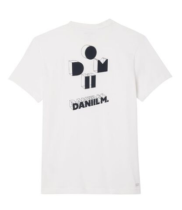 Мужская теннисная футболка Lacoste Tennis x Daniil Medvedev Ultra Dry - белый