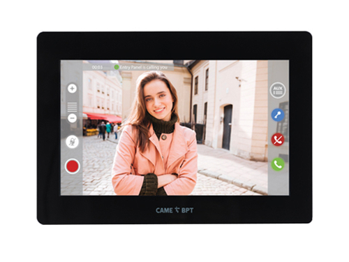 XTS 7IP BK WIFI - Абонентское IP-устройство hands-free с сенсорным 7’’ дисплеем, Wi-Fi модулем, локальным или POE питанием, мобильное приложение до 19 пользователей, редактор интерфейса, цвет чёрный лак
