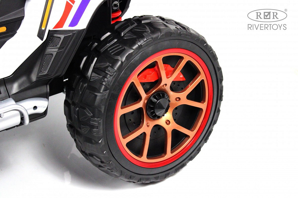 Детский электромобиль RiverToys K007AM белый