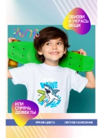 Термонаклейка на одежду, термопринт Акула