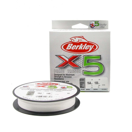BERKLEY Шнур плетеный X5 150м полупрозрачный 0.25мм 27.0кг