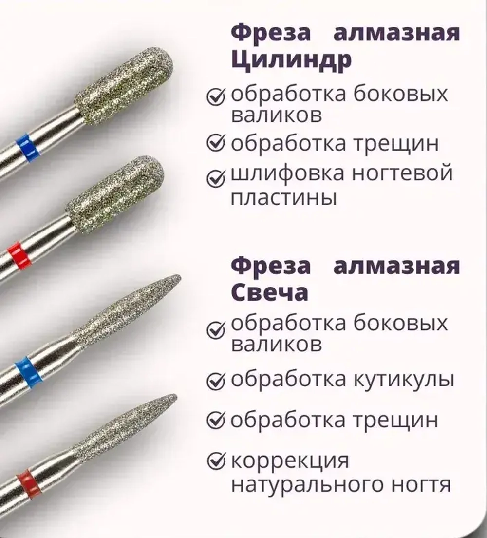 Набор фрез для маникюра и педикюра 28 шт.