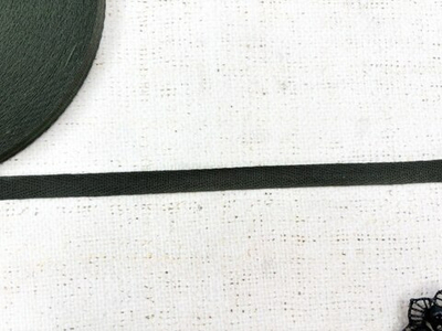 Лента киперная, хлопок, ш. 1 см, тёмный хаки