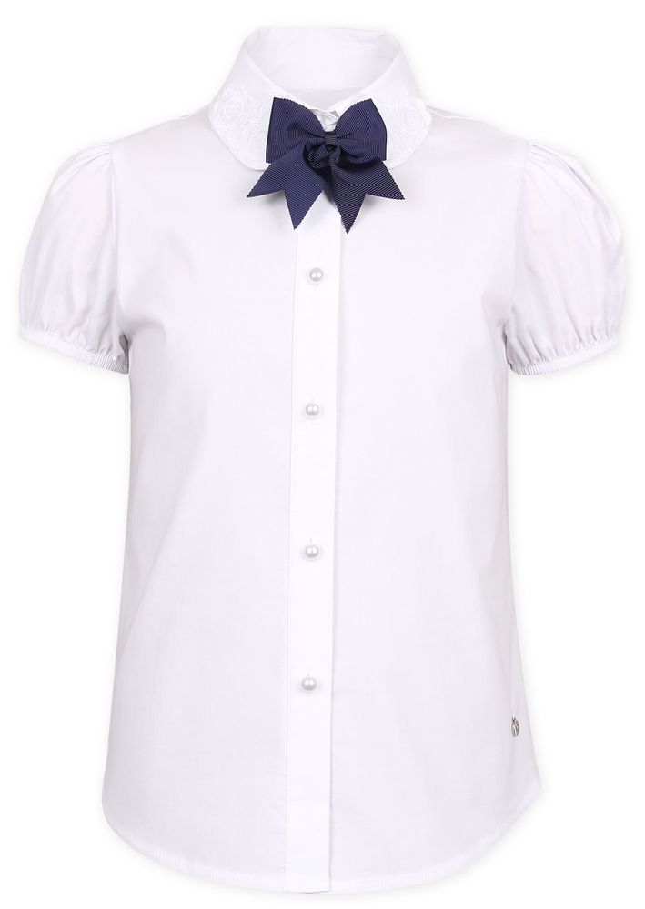 Белая блузка REMIX с бантиком