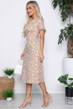 Платье Кокетливая (беж/горох) П10845 LT Collection
