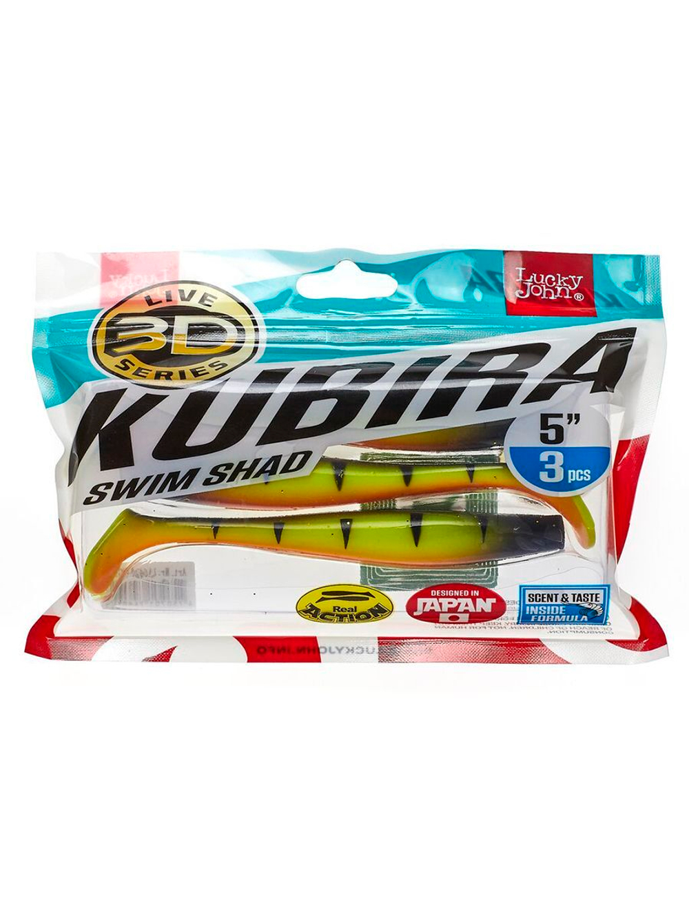 Виброхвосты LJ 3D Series KUBIRA SWIM SHAD 7,0in (17,50)/PG20 2 шт. в упак.