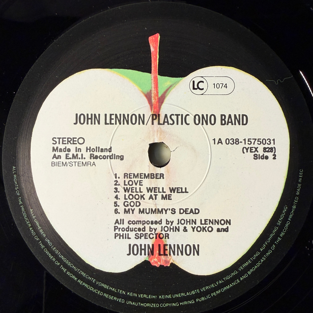 John Lennon / Plastic Ono Band (Европа 1987г.)