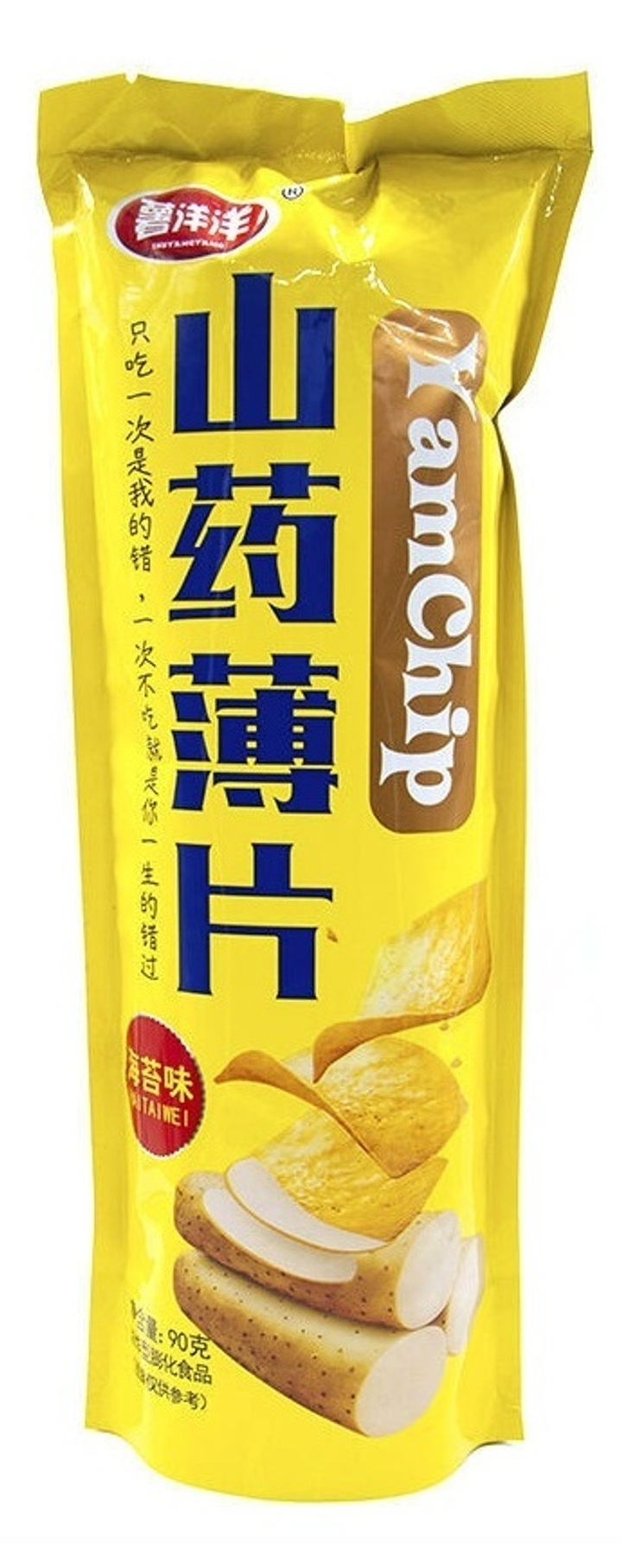 Чипсы YamChip XIANGCONGWEI вкус Морских водорослей (желтые) 90 г