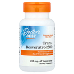 Doctor's Best, транс-ресвератрол 200 с Resvinol, 200 мг, 60 вегетарианских капсул