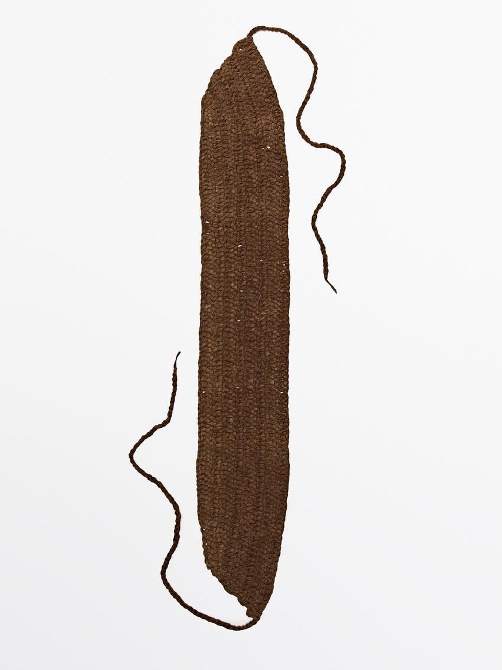 Massimo Dutti Плетеный замшевый ремень-корсет, карамельный