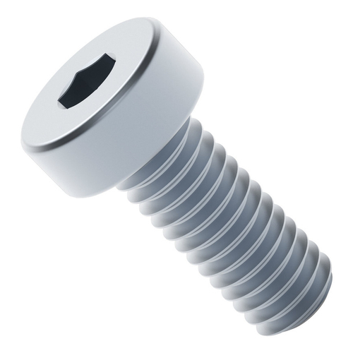 2804 Series Zinc-Plated Steel Low Profile Socket Head Screw (M4 x 0.7mm, 10mm Length) - 25 Pack