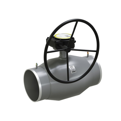 Кран стальной шаровой цельносварной LD Regula, DN-125 PN-25, длина-330мм, стандартнопроходной, приварной с редуктором