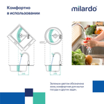 Смеситель для кухни 35к Milardo RORBLFJM05 "Rora" с вых. для пит. фильтра, выс. пов. излив, ЧЕРНЫЙ