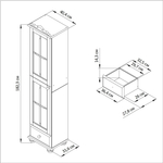 Шкаф витрина Бритта однодверный лак