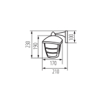 Светильник уличный фасадный KANLUX RILA 23L-DOWN