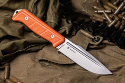 Туристический нож Baikal D2 StoneWash Kydex, G10 Orange
