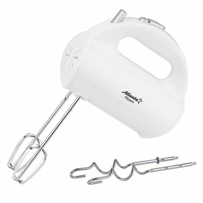 Миксер Atlanta ATH-3115, 300Вт, два комплекта насадок, турбо, пять скоростей, белый