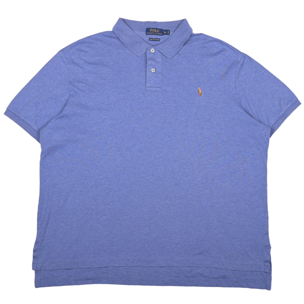 Светло-синее мягкое поло Ralph Lauren, XL